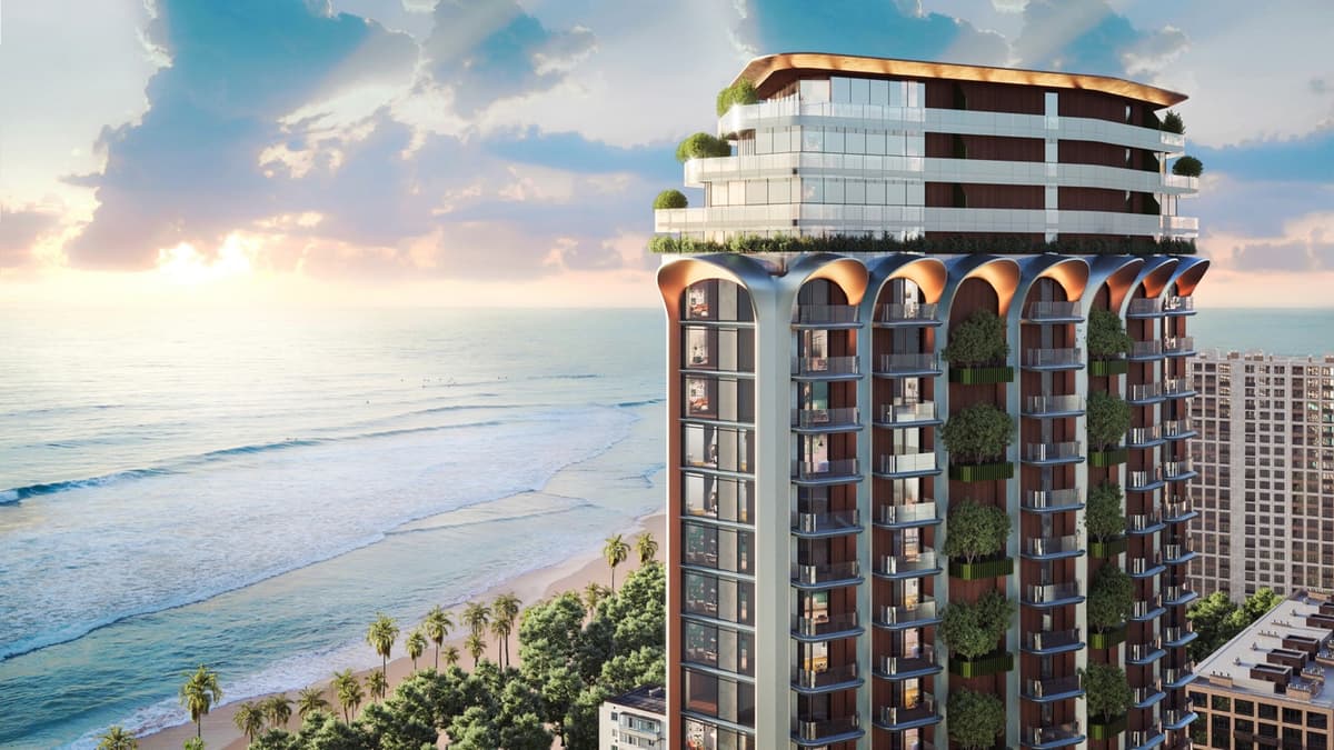 Strada by Gumbati tower against the Batumi seafront